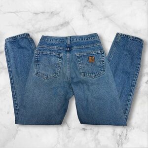 CARHARTT B17-DST - Relaxed Tapered Leg Denim Blue Jeans - Size 28x32